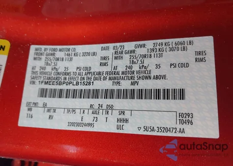 2023 Ford Bronco Outer Banks из США, поврежденный, VIN 1FMEE5BP0PLB15281